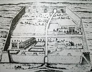 Karte der Ruinen Paestum, 1732