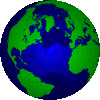Globe, grün-blau