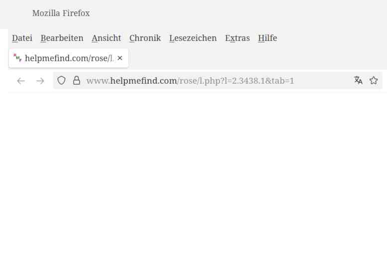 gänzlich leere Seite bei HMF.