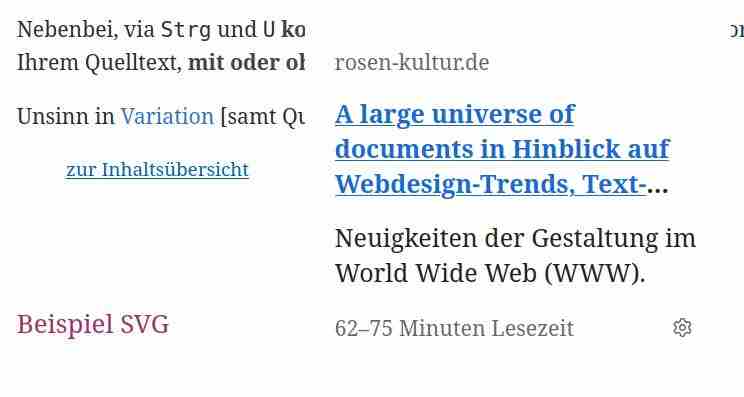 Funktion Vorschau von Links.